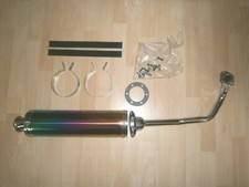 CHINESE 50cc SCOOTER IRIDIUM EXHAUST SYSTEM COMPLETE GY6 4 STROKE