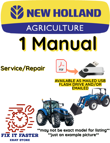 NEW HOLLAND TC48DA TRACTOR MANUAL SERVICE REPAIR SHOP PDF USB - 第 1/3 張圖片
