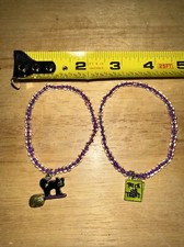Pair Of Halloween Elastic If Charm Braclets