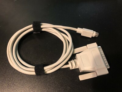 DIN-8 to DB25 Macintosh Serial Cable 6ft Gray Vintage Apple Printer Modem DIN8