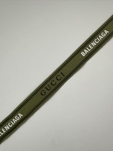 Gucci Balenciaga Green Ribbon 1/2” Wide 1 yd Authentic - Picture 2 of 6