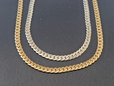 Stainless Steel Flat Cuban Link Chain 7mm Necklace Cuban Heavy 24" Necklace
