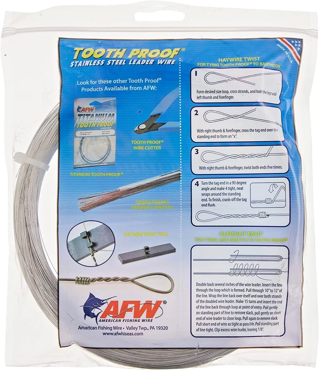 7 Tooth Proof Stainless Steel Single Strand Leader Wire,, 50 OFF