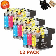 12 Pk LC107 BK LC105 XXL US Ink For Brother MFC-J4510DW MFC-J4610DW with CHIP