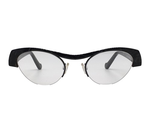 Vintage Theo Belgium Eyeglasses Blue Silver & Black Oval Avant-Garde Frames Theo Glasses - Etsy main image 4