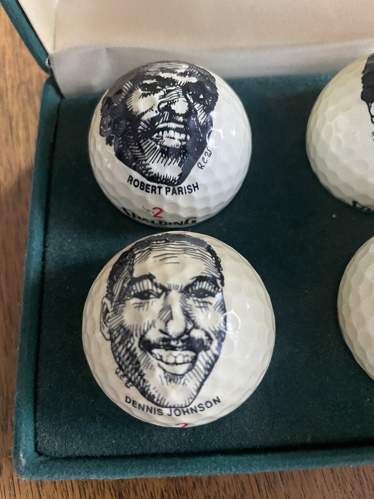 boston celtics spalding golf ball set Larry Bird Dennis Johnson Dream