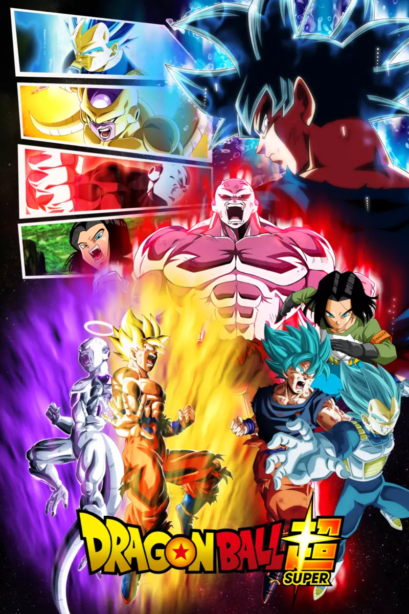 Dragon Ball Super Poster. Final 4, Goku 17 Vegeta Freeza VS Jiren 12inx18in