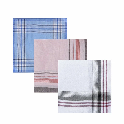 12Pcs Mens Handkerchiefs Gents Hankies Cotton Blend Hankerchiefs Hanky Gift UK - Picture 2 of 12