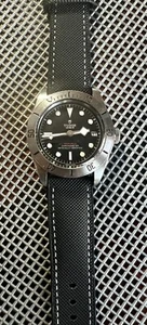 20mm imperméable BLACK Voile modèle montre bracelet en caoutchouc bas WHITE Emplacement