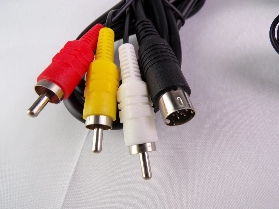 Audio AV RCA Cable Cord+AC Adapter Power Supply For SEGA Genesis 2 & 3 1631 1461 - Image 3 of 4