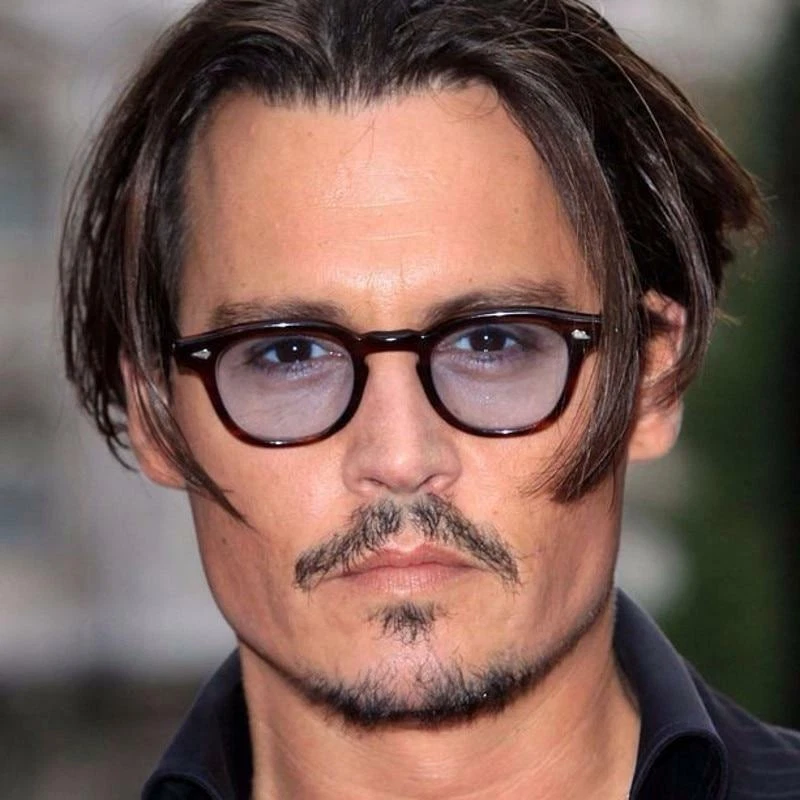 Tinted Glasses Vintage Clear Lens Johnny Depp Fashion Frame Retro  Sunglasses Man