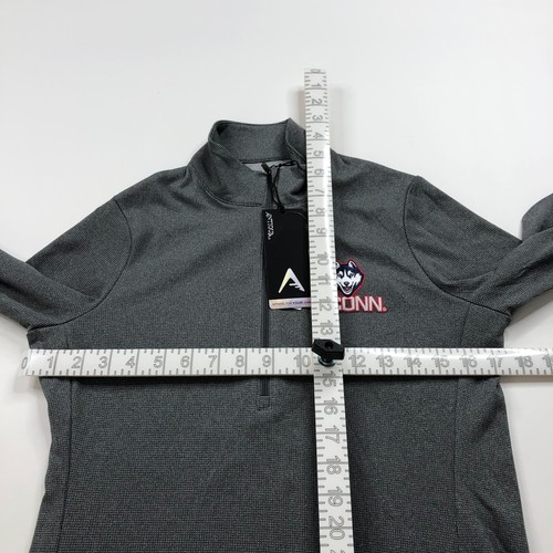 Antigua NCAA College UConn NEW Small Women's 1/4 Zip Long Sleeve Pullover Gray - Picture 5 of 13