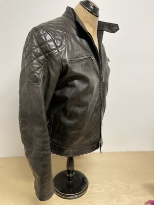 Men's Belstaff Leather Jacket Black Prince Led Zeppelin Limited