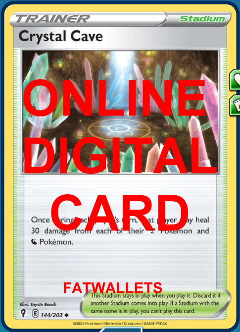 4X Crystal Cave 144/203 Evolving Skies Pokemon Online Digital Card