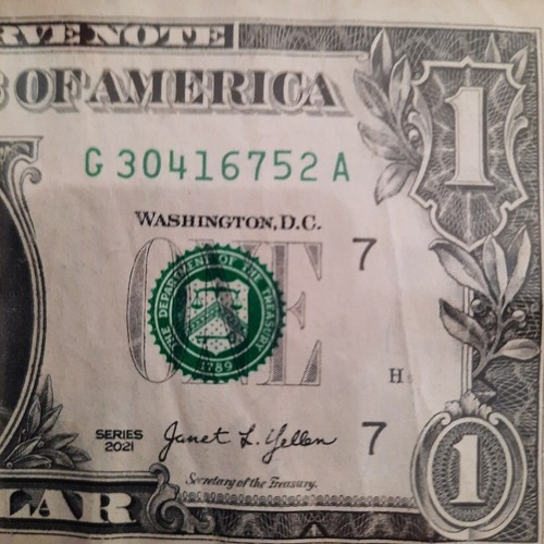 2021 1 Dollar, Broken Ladder 0-7, G30416752A