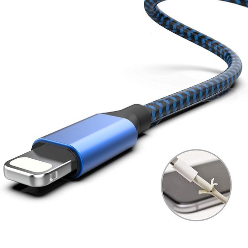 Câble de Charge USB 0,5m / 1m / 2m / 3m pour iPhone 8 XR XS 11 12 13 14 iPad Rapide - Photo 6 sur 11