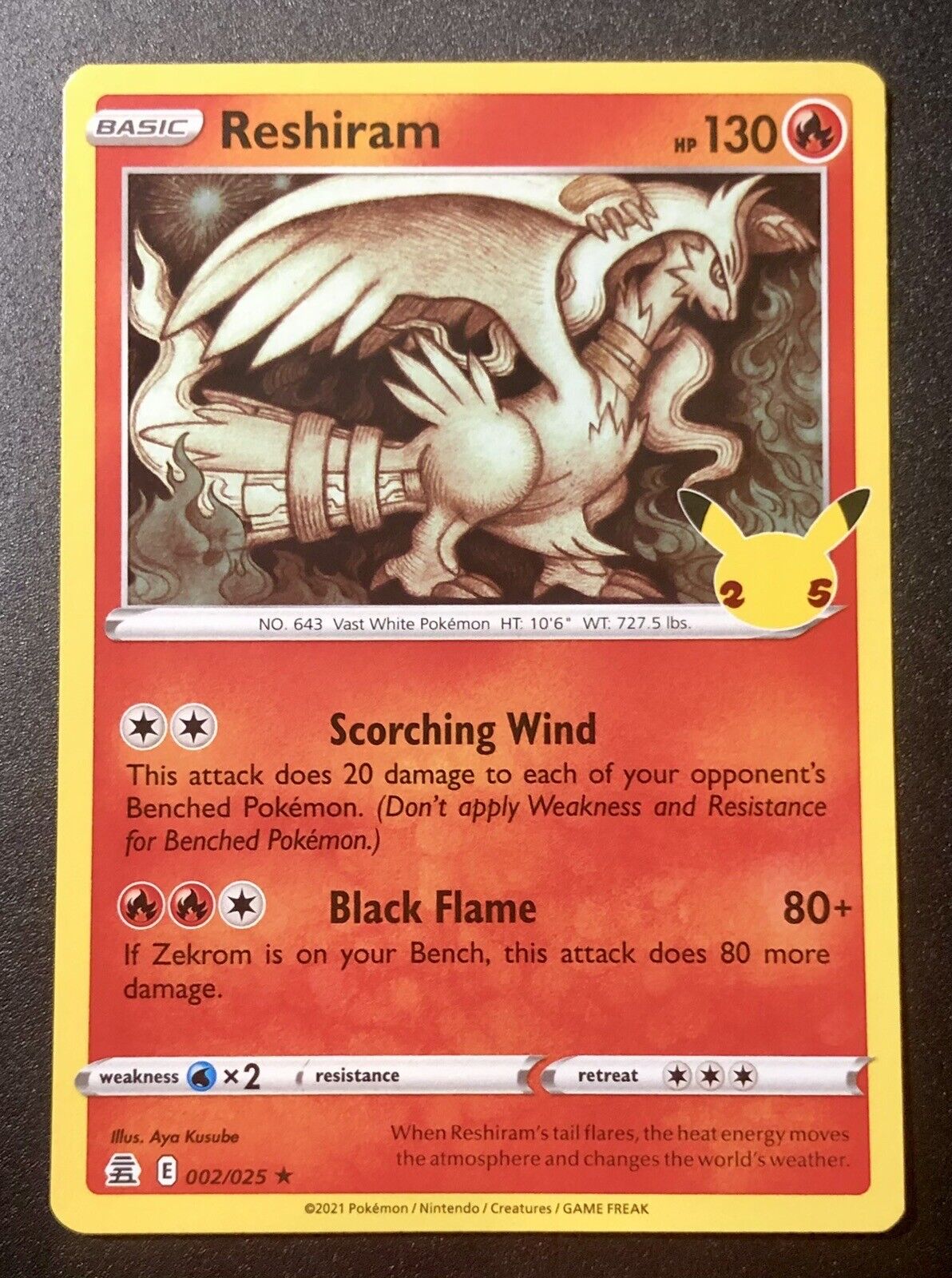 Reshiram - 002/025 - Holo Rare - Pokemon » Pokemon Singles