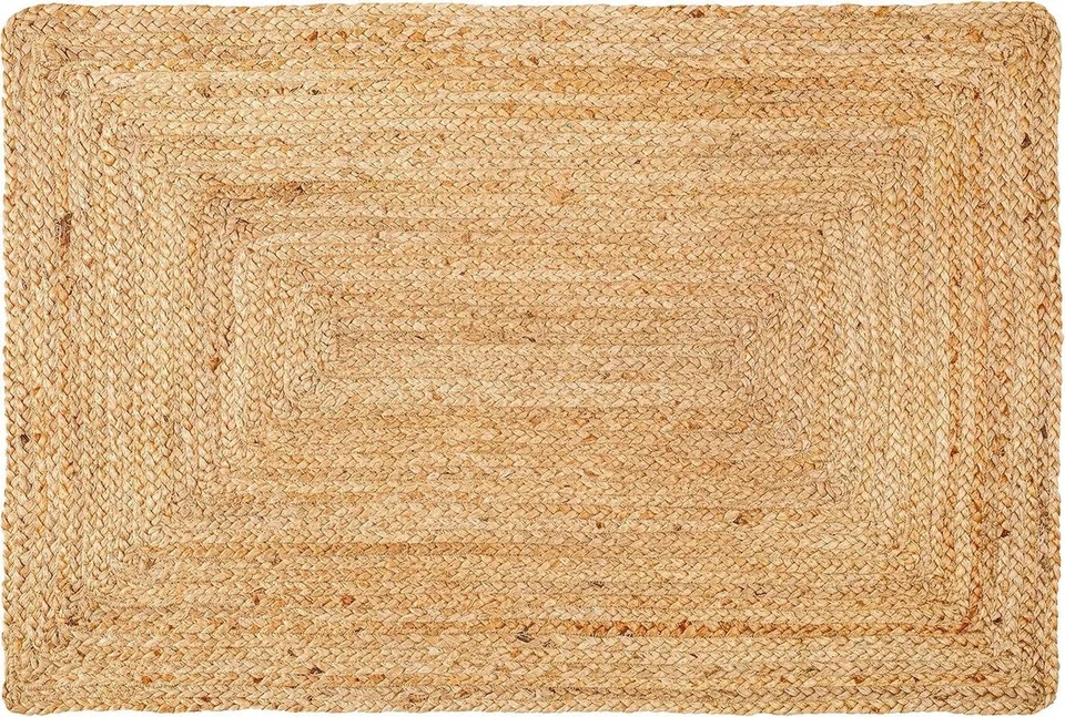 natural jute rug border with the combination of hemp, jute and sisal for home de - Image 2 of 4
