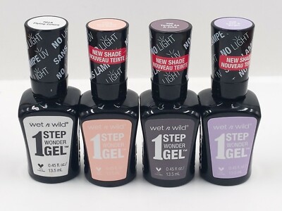  Wet N Wild 1 Step Wonder Gel Nail Polish  #701A, #705A, #700, #708 (4X)