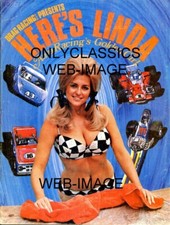 HERE'S LINDA VAUGHN BUSTY BIKINI PINUP AUTO RACING 12X16 POSTER INDY 500 NASCAR