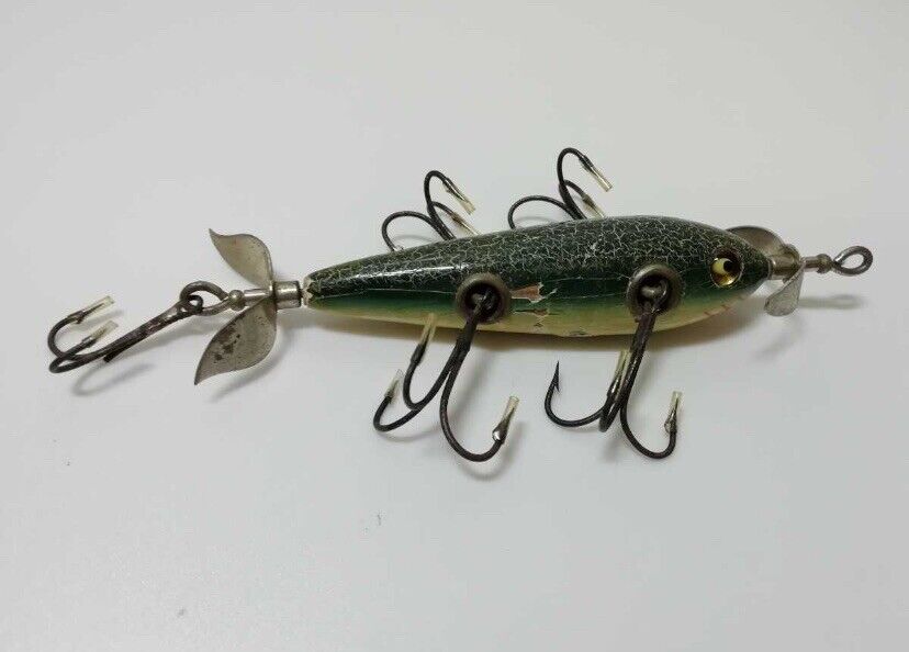 Rare Heddon Dowagiac 150 minnow 27g wood Old Lure Ship From Rare Heddon Dowagiac 150 minnow 27g wood Old Lure Ship From