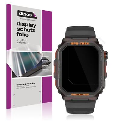 6x Schutzfolie klar für Rogbid Tank G2 Smartwatch Displayschutzfolie Folie