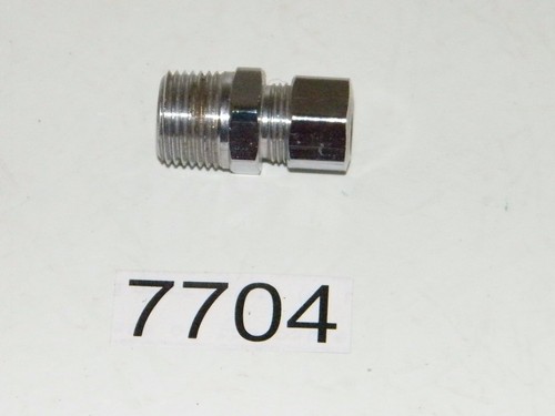 Chrome Plated Brass Straight Compression Fitting 3/8" OD Tube x 3/8" Male NPT