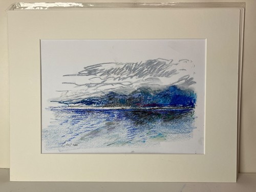 "Island-Fjord", Heinrich G. Noé, 2016, Pastell, 29x20 cm - Bild 2 von 3