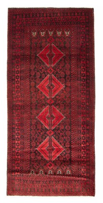 Traditional Vintage Hand-Knotted Carpet 3'7'' x 7'7'' Wool Area Rug