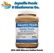 Golden Pearls 500-800 Microns for Babies, Juveniles, Small Fish, Corals, Reefs