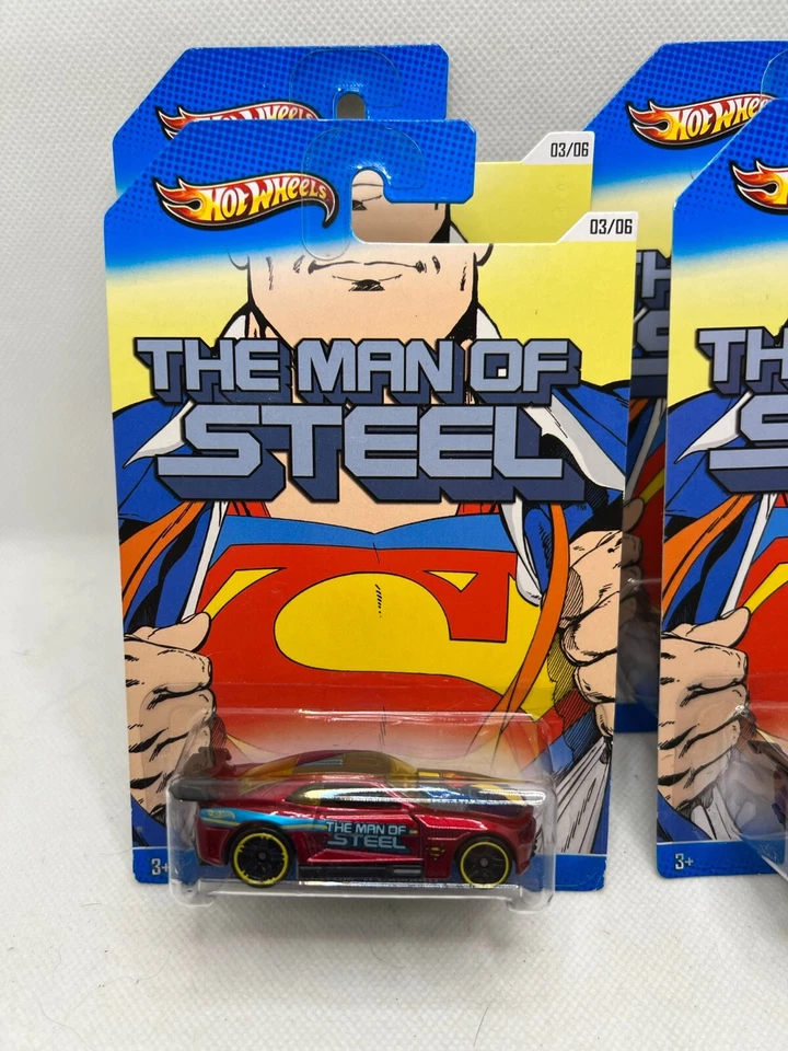 Hot Wheels Superman Hombre de Acero Custom Camaro Juego de 4 Coches Foto 2 de 4