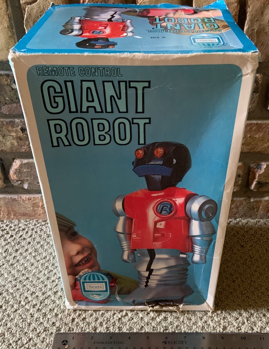 VTG NOS 1960s-70s GIANT ROBOT Remote Control Kids' TOY & BOX VTG NOS 1960s-70s GIANT ROBOT Remote Control Kids' TOY & BOX