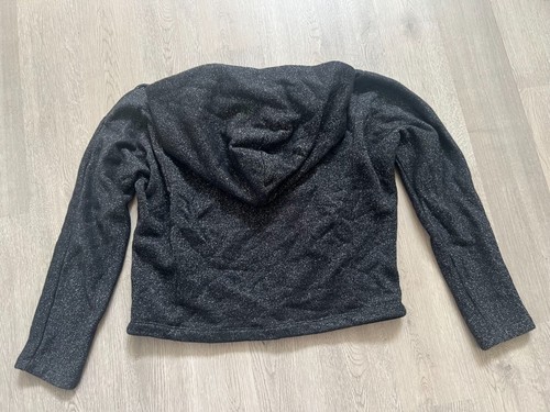 Diesel Kids Girls Full Zip Hoodie Rhinestone Sweatshirt Hoodies Size 10 Black - Picture 7 of 7