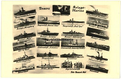Orig. AK Foto Unsere Kriegsmarine - Schiffe - Panzerschiff Schlachtschiff S-Boot