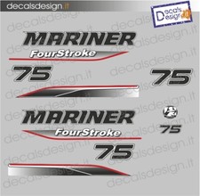 Adesivi motore marino fuoribordo Mariner 75 cv four stroke barca decals stickers