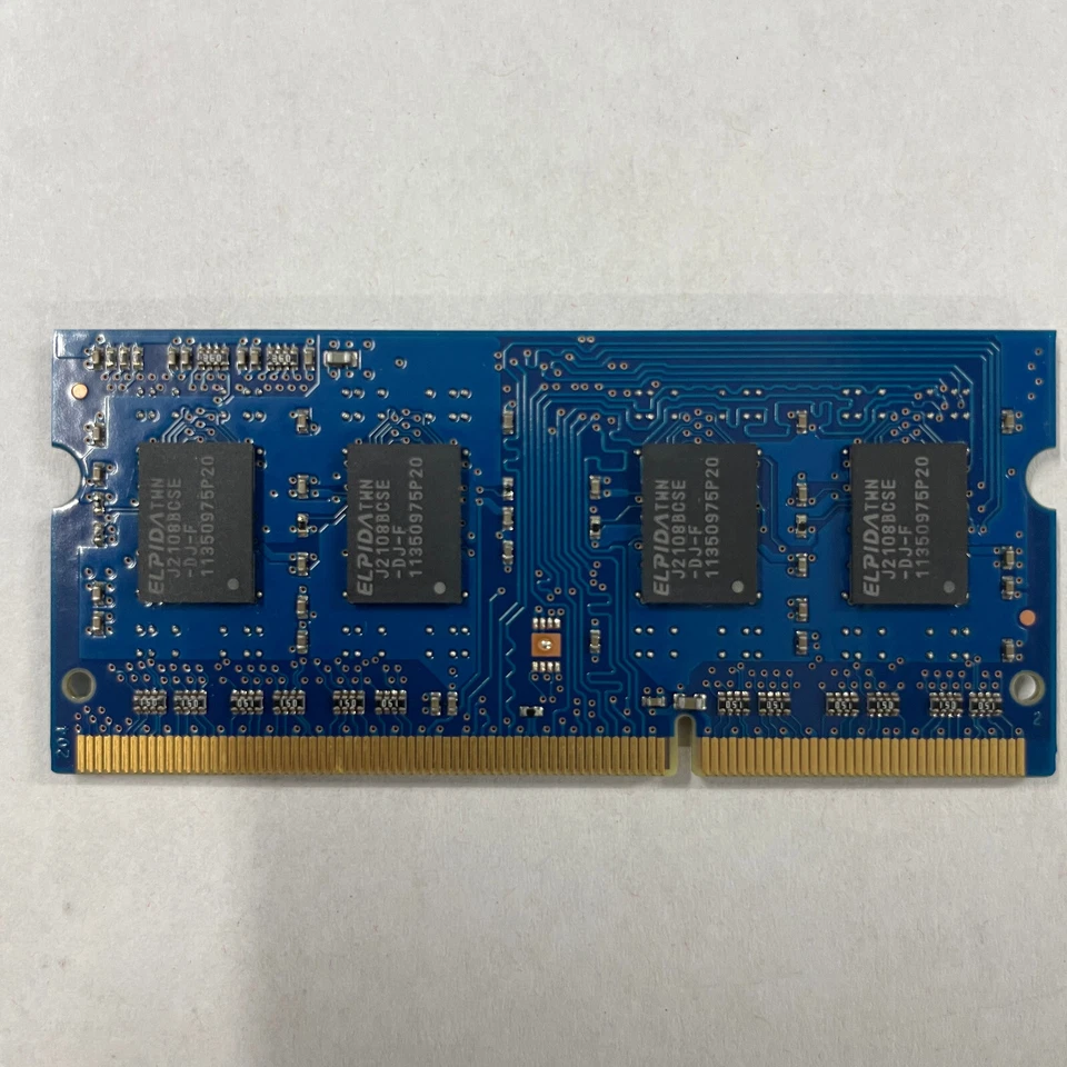 Elpida 2GB DDR3 RAM PC3-10600 1333MHz non-ECC SODIMM Memory EBJ20UF8BCS0-DJ-F - Image 3 of 3