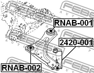 FEBEST 2420-001 Ball Joint for RENAULT - Picture 2 of 2
