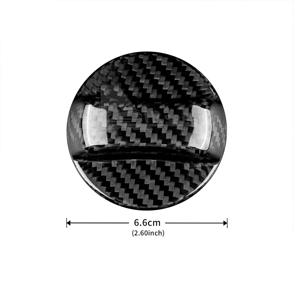 REAL Carbon Fiber Black Fuel Gas Tank Cap Cover For Volvo 444 445 544 7300 740 - Image 3 of 4