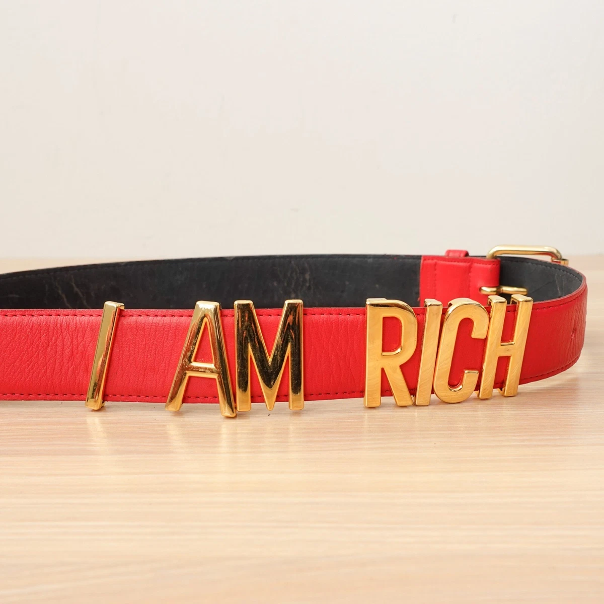 Authentic NWT Love Moschino Red Leather Belt with Character Face Buckle Moschino Belts for Women for sale - eBay main image 3