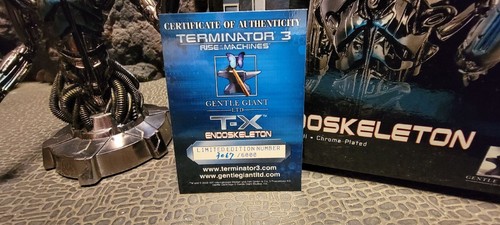 Very Rare Deluxe 7" Endoskeleton Mini Bust Statue Limited Edition With COA - Picture 6 of 17