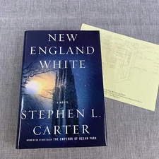 NEW ENGLAND WHITE 1st/1st Signed Stephen Carter DJ NEW W/Receipt