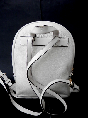 MICHAEL KORS MK Backpack off White Pebbled Leather Gold 