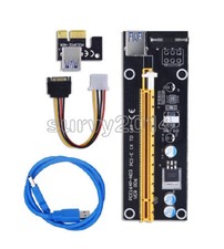 USB 3.0 PCI-E Express 1x To 16x Extender Riser Card Adapter Power Cable 50cm