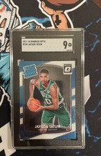 2017-18 DONRUSS OPTIC BASKETBALL JAYSON TATUM SGC 9 RATED ROOKIE #198 RC