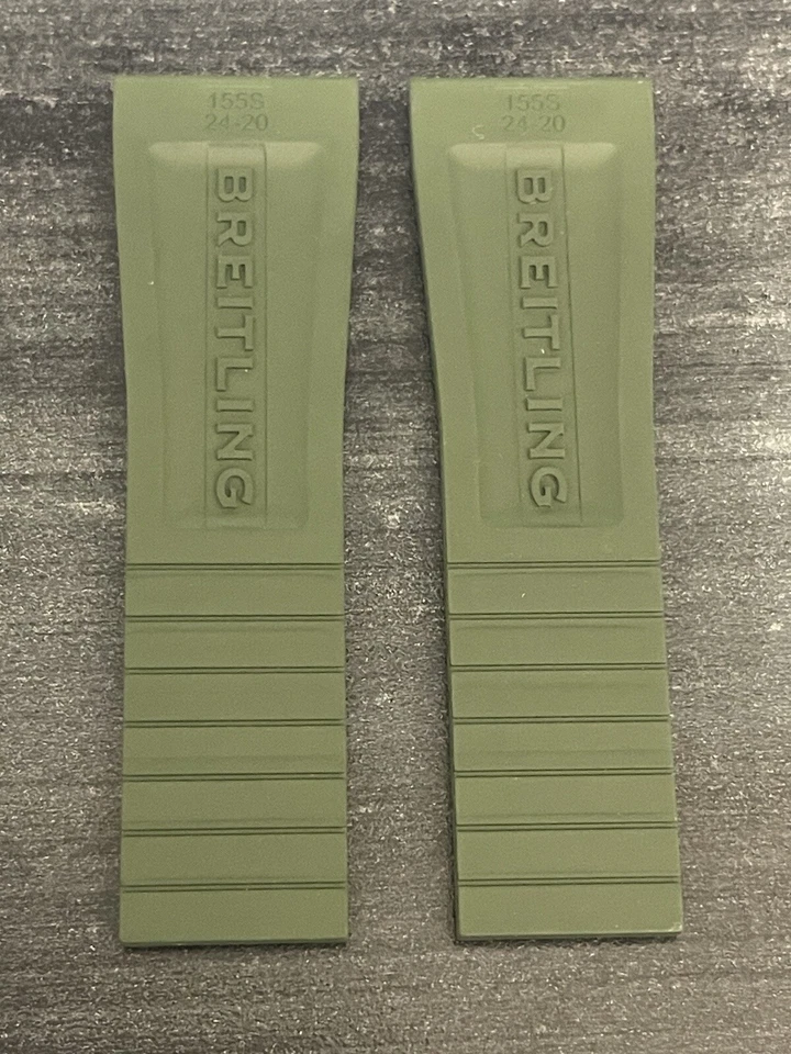 Correa de goma Breitling Green Diver Pro III para cierre de despliegue 24-20 mm Foto 2 de 3