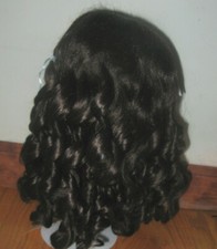 SIZE 9 DOLL WIG DARK BROWN SUZANNE ANTIQUE MODERN SYNTHETIC MOHAIR