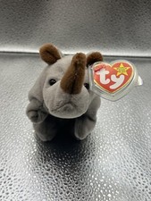 TY Beanie Baby - SPIKE the Rhino 7 inch 