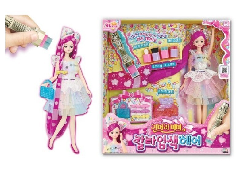 Mimi World Long Hair Mimi Color Dyeing Hair Mimi Korean Girl Doll