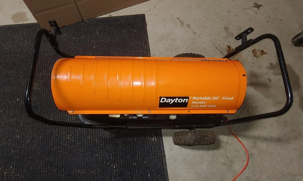 DAYTON Portable Oil and Kerosene Torpedo 125,000 BTU Heater: Wheeled  Mounted | eBay