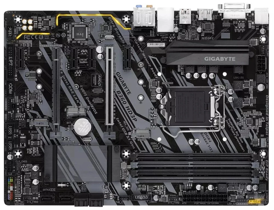 Kit Scheda Madre B360 hd3p socket lga 1151 processore Intel i7 8700k 32gb ddr4 - Immagine 3 di 4